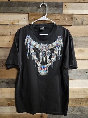 VINTAGE DIAMOND DUST SINGLE STITCH NATIVE THUNDERBIRD T-SHIRT